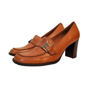 Baretraps Blast Womens Pump Cushion Camel Brown Leather Heel Loafer SZ 9M